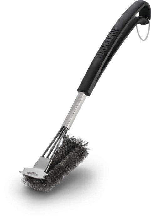 Brass grill brush three-row