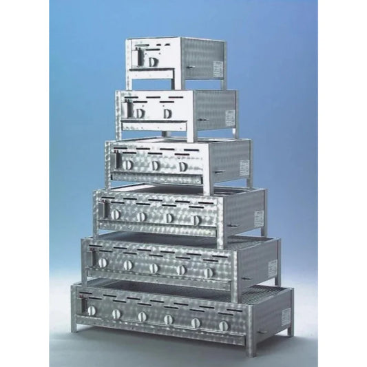 TGO - 4-Brenner Gastrobräter / Gasbräter mit Rost + Stahlpfanne