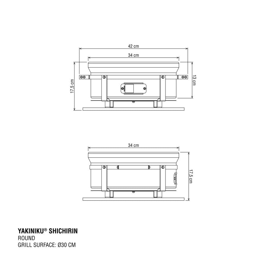 Yakiniku - Shichirin Keramik Grill rund, Medium