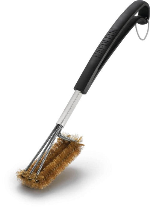 Brass grill brush three-row