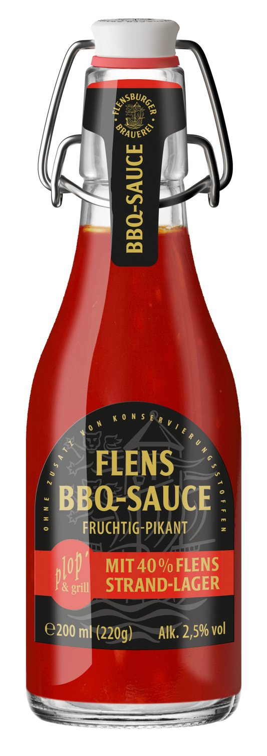 Rock'n'Rubs Flens BBQ-Sauce mit Strand-Lager