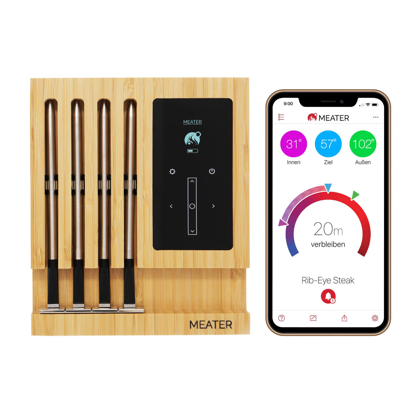 MEATER Block - 4 wireless thermometers &amp; unlimited range thanks to WiFi connection