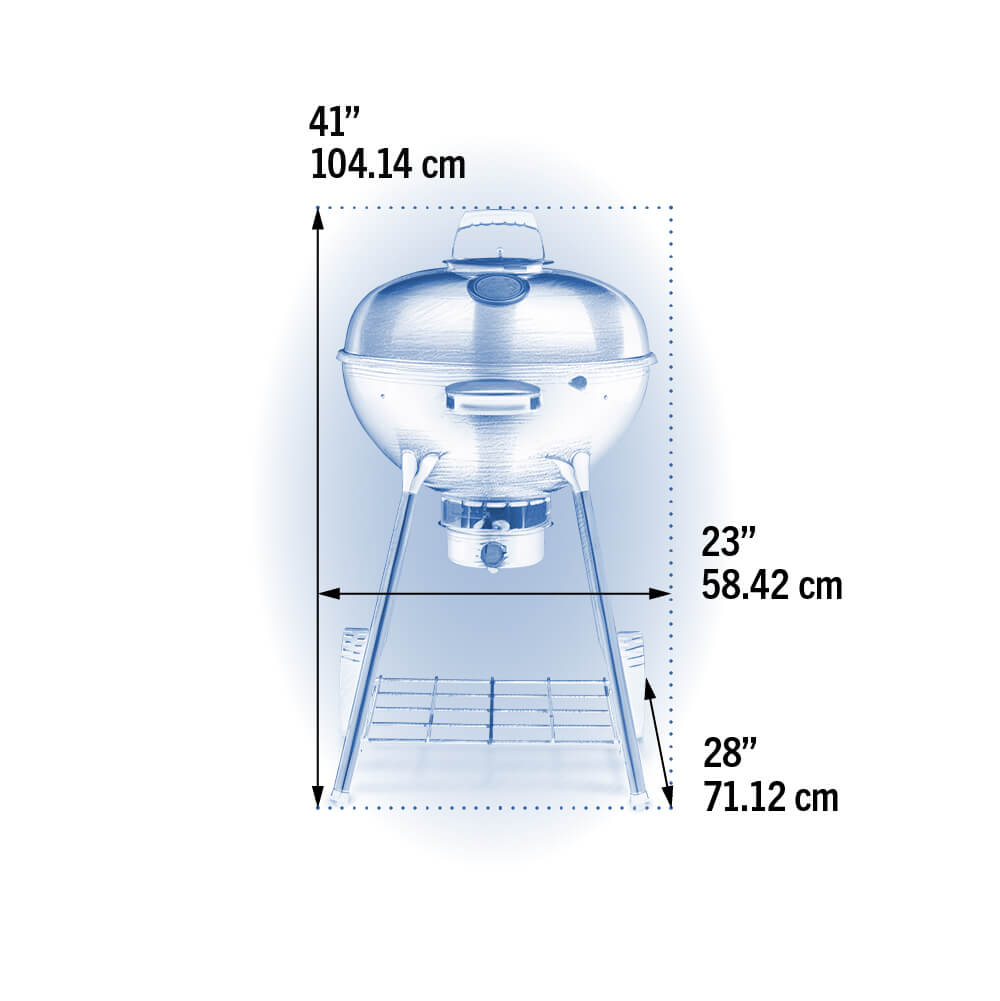 PRO22K-CART charcoal kettle grill, Ø57cm