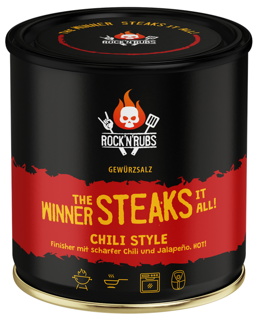 Rock'n'Rubs The Winner steaks it all Chili Style