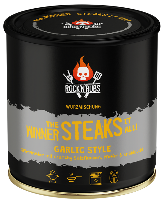 Rock'n'Rubs The Winner steaks it all Garlic Style